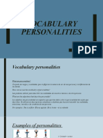 Personalidades (Vocabulario)