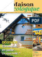 La Maison Ecologique N°04 - Août - Septembre 2001 - Dossier Construire en Paille, Terre Vivante, Pile À Combustible, Le Linoléum