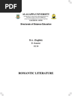 UG - B.A. - English - B - A - (English) - 112 24 - Romantic Literature