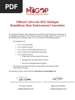 Official Call To The 2022 Michigan