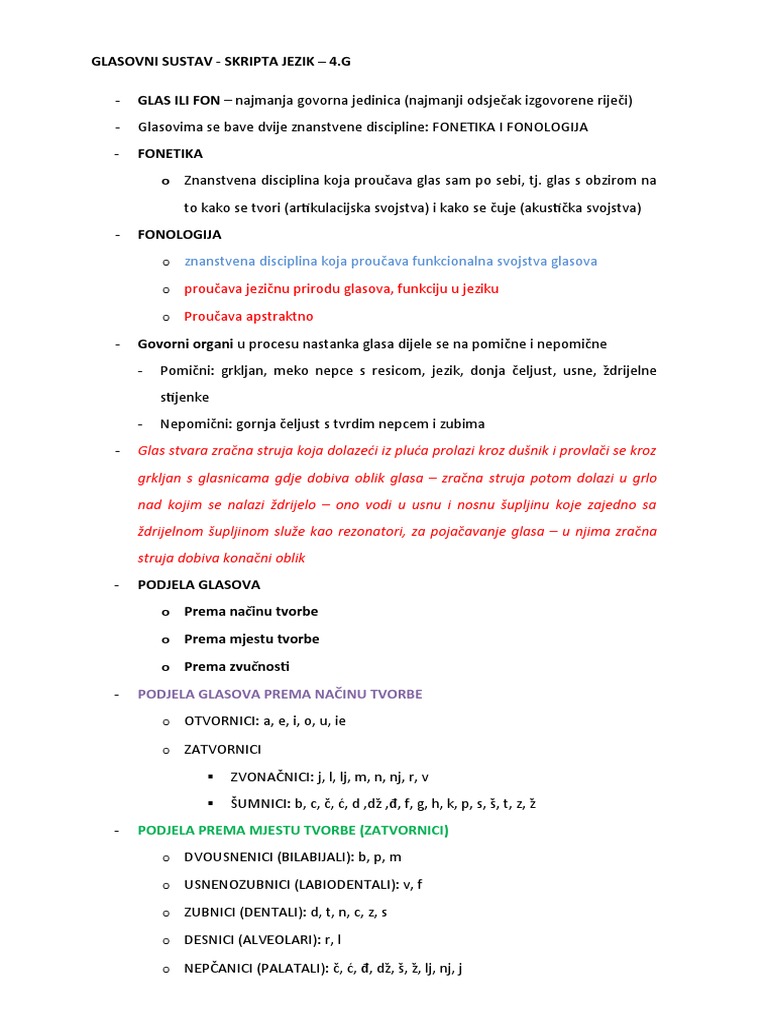 Glasovni Sustav | PDF