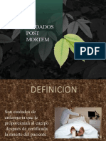 Cuidados post mortem definición objetivos recomendaciones