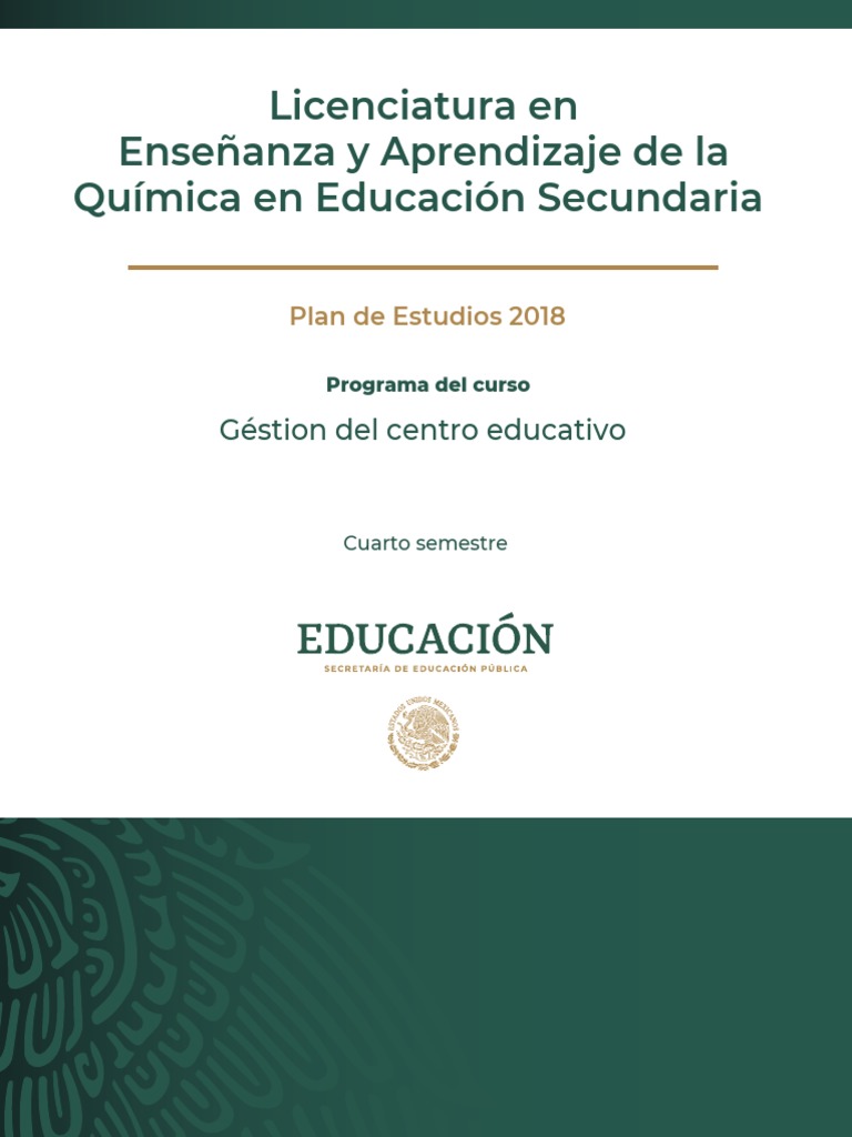 Programa Gestion Del Centro Educativo | PDF | Evaluación | Plan de estudios