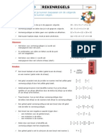 Wiskunde 01 Rekenregels Infoblad