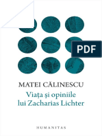 Matei Călinescu - Viața și opiniile lui Zacharias Lichter