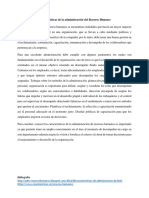 Características de La Administración Del Recurso Humano