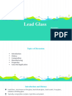 Lead Glass: A Historical Overview of its Composition, Manufacturing, Properties and Applications