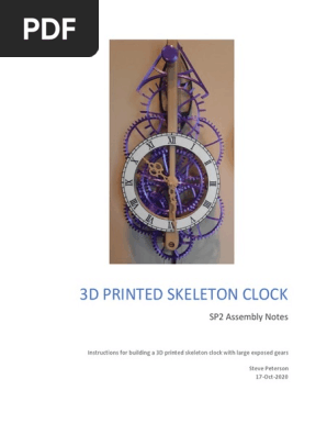 3D printed skeleton clock
