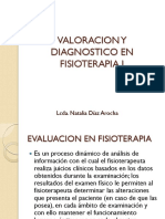 VALORACION Y DIAGNOSTICO - Clase 1