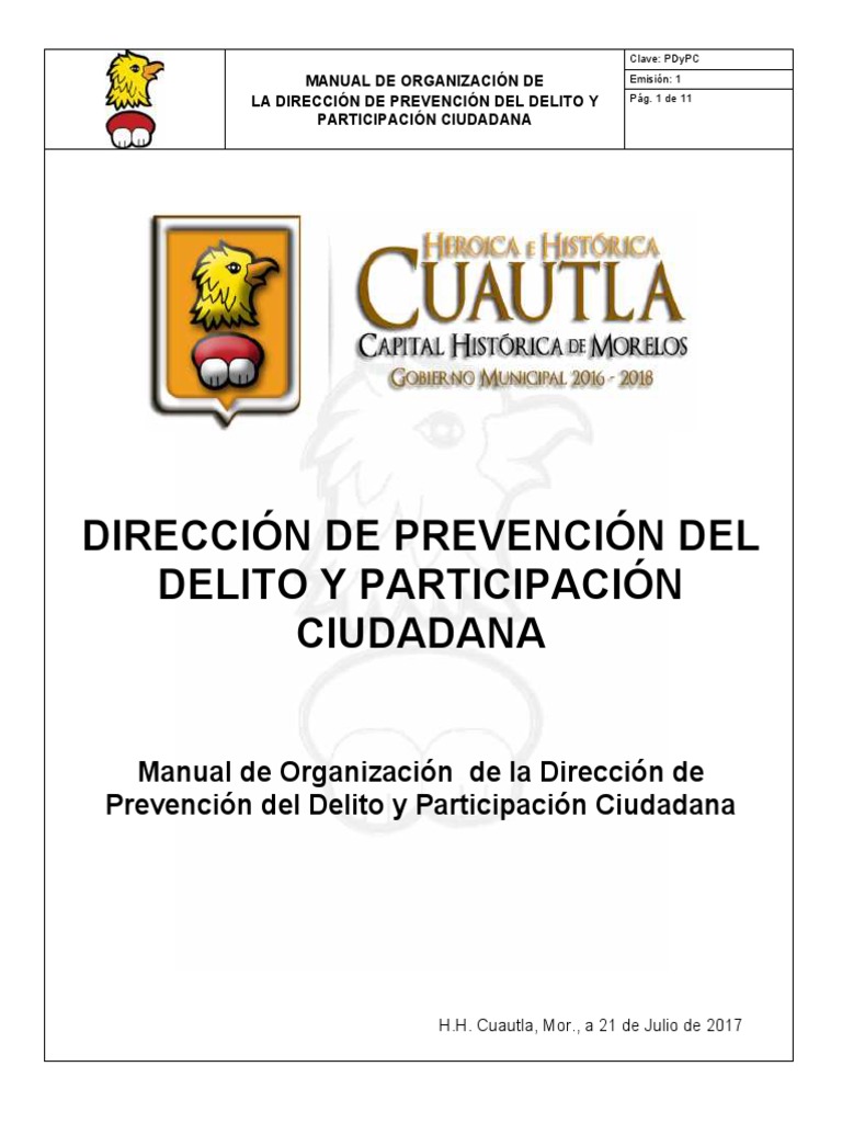 Manual de Prevención del Delito y Participación | PDF | Prevención del ...