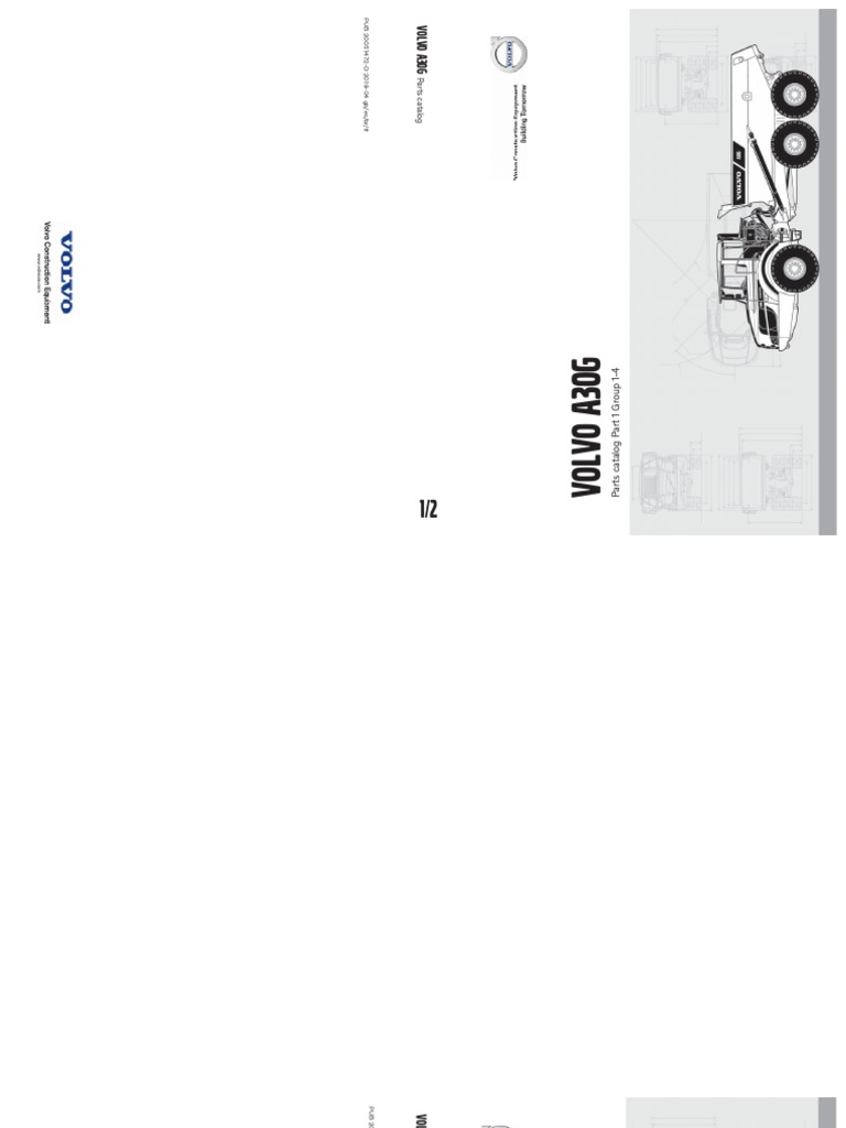 Volvo A30G Parts Catalog Overview | PDF | Manufactured Goods ...