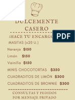 Menu Dulce