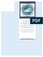 Plan de Trabajo Escuela Dominical 2018