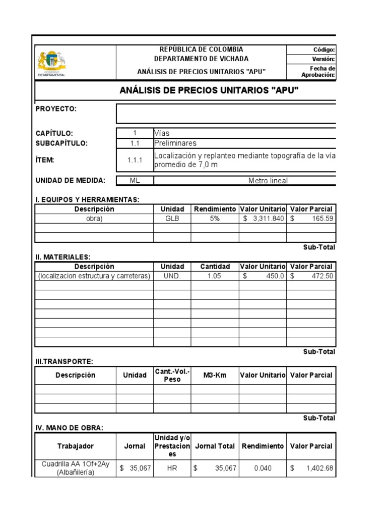Lista de Precios Unitarios 2025 | PDF | Hormigón | Materiales de ...