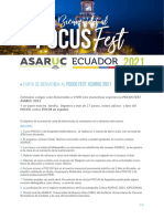 Carta Bienvenida POCUS FEST - Guayaquil