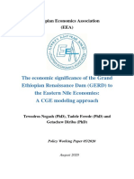 The Economic Significance of The Grand Ethiopian Renaissance Dam (GERD) To The Eastern Nile Economies: A CGE Modeling Approach