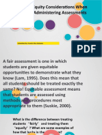 Fairness and Equity Considerations When Creating and Administering Assessments