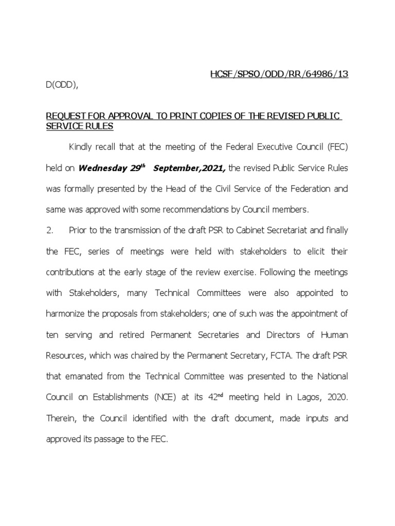 Approved Revised 2021 Edition of The Public Service Rules PDF