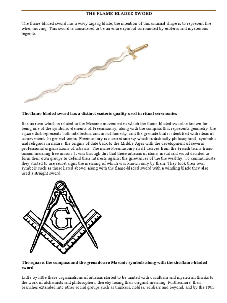 The Flame-Bladed Sword | PDF | Freemasonry | Norse Mythology
