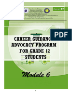 Career Guidance Advocacy Program For Grade 12 Students: Patin-Ay National High School