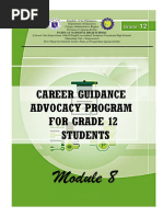 Career Guidance Advocacy Program For Grade 12 Students: Patin-Ay National High School