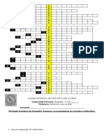 CRUZADINHA GEOGRAFIA Alunos