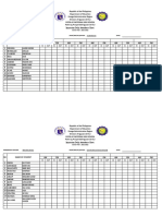 Immersion Daily Attendance Sheet'