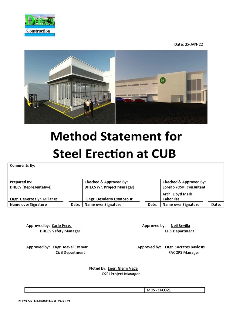 0021 method statement for steel erection pdf