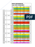 Schedule Liga Bali Open Tournament