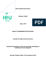 Actividad de Aprendizaje 3. Selección Del Enfoque Metodológico e Instrumentos de La Investigación