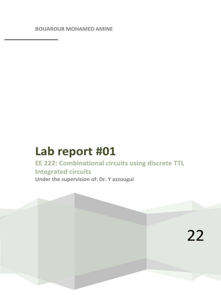 TTL Integrated Circuits Lab Report | PDF | Logic Gate | Integrated Circuit