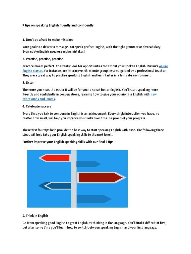 7 Tips On Speaking English Fluently And Confidently Pdf