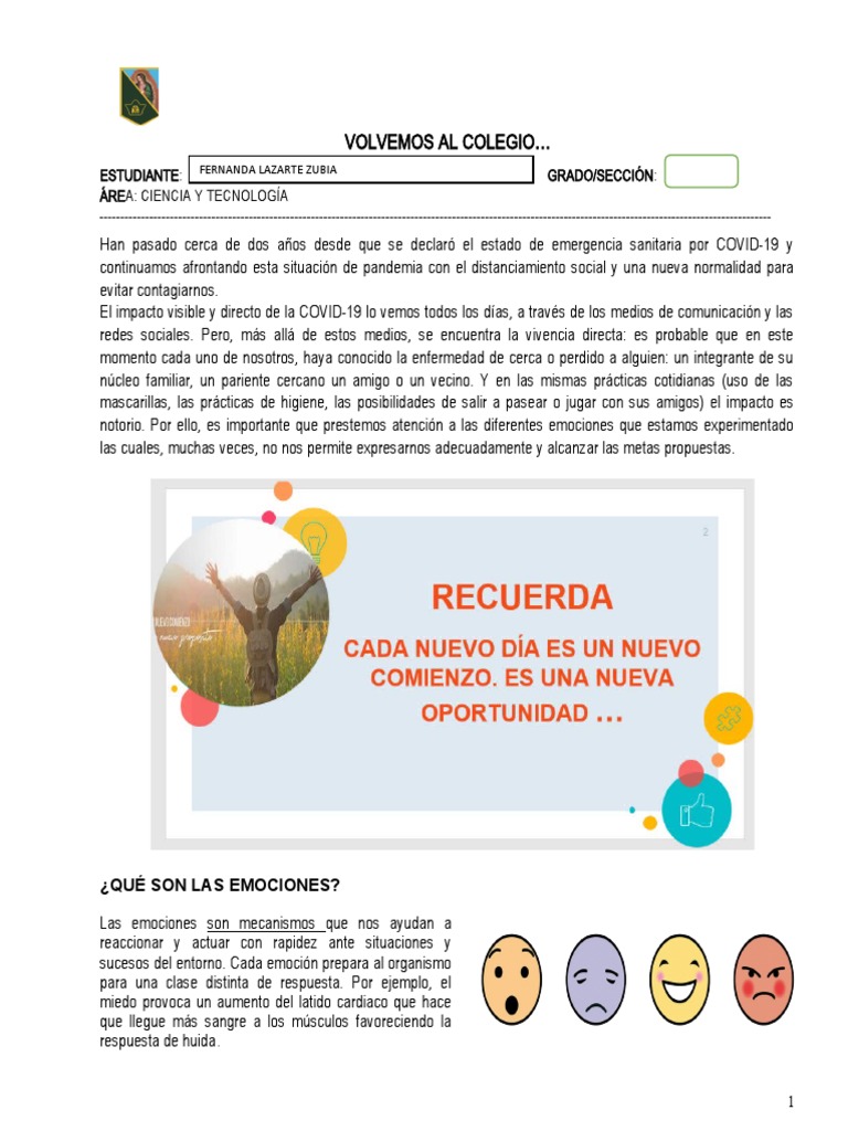 Miedo y emociones en niños durante pandemia | PDF | Las emociones | Temor