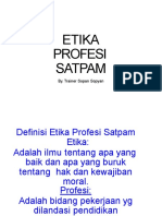 Etika Profesi Satpam