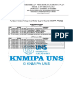 Rundown Seleksi Tahap Awal Rektor Cup IV Road To KNMIPA-PT 2022