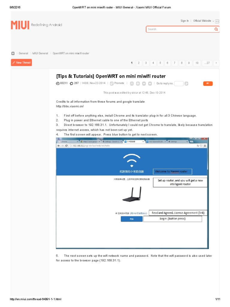 OpenWRT On Mini Miwifi Router - MIUI General - Xiaomi MIUI Official ...