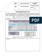 Caracterización de la población beneficiada con las actividades de promoción, prevención y control de las ETV