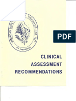 Clinical Assessment Recommendations