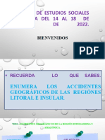 Estudios Sociales, Semana Del 14 de Marzo Al 18 de Marzo de 2022. Clase Dos.