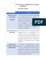 Cuadro Las 10 Nuevas Competencias para Enseñar.