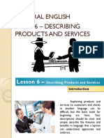 General English: Lesson 6 - Describing Products and Services