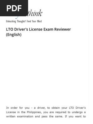 LTO Driver's License Exam Reviewer (English) _ INFINITHINK.org