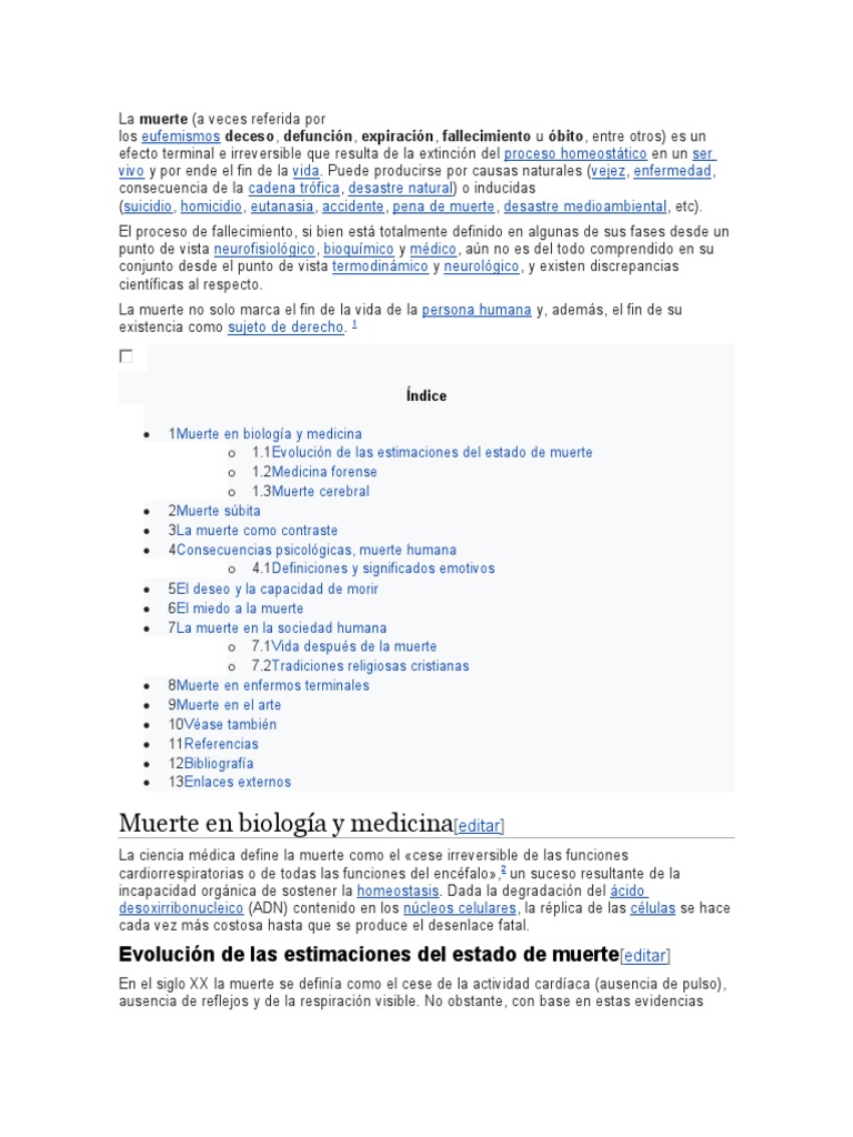 Definición y aspectos de la muerte | PDF | Muerte