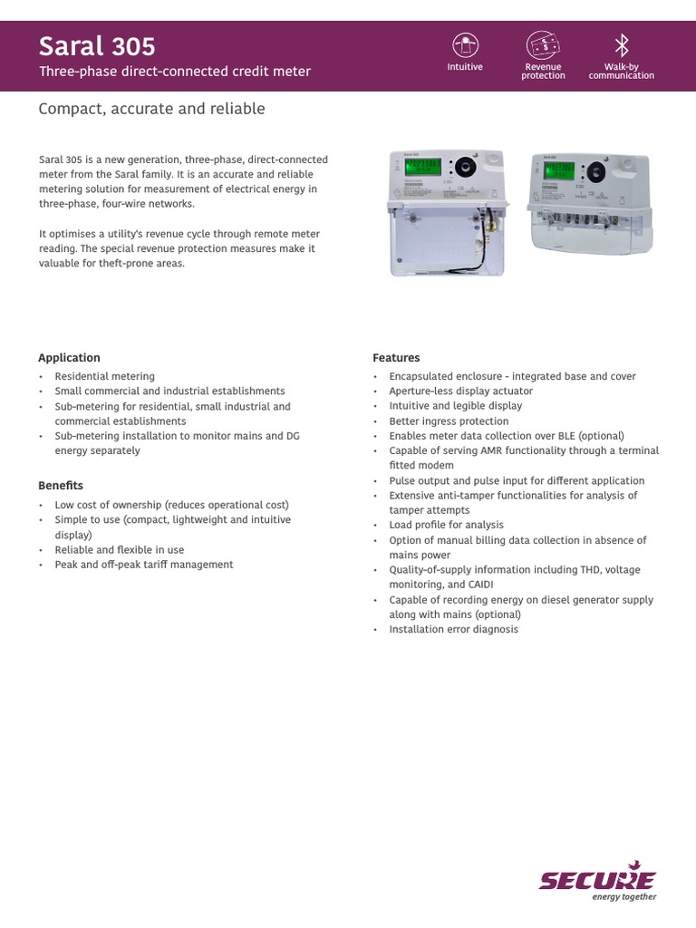Saral 305: Compact, Accurate and Reliable | PDF | Mains Electricity ...