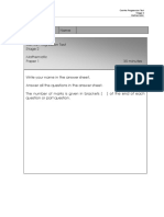 Centre Progression Test Stage 2 Mathematic