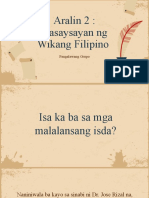 Aralin 2 Kasaysayan NG Wikang Filipino