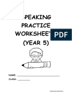 Speaking Practice Worksheets (Year 5)