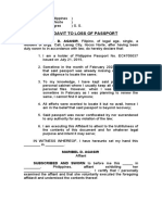 aff of loss passport