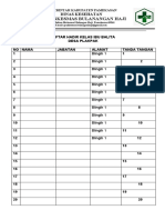 DAFTAR HADIR Ibu Balita