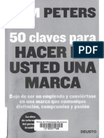 50 Claves para Hacer de Usted Una Marca, Tom Peters